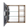 29.63" Wall Mounted Bathroom Cabinet With Adjustable Shelves - Imitative Oak