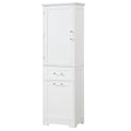Tall Freestanding Bathroom Storage Cabinet With Adjustable Shelf And 2 Drawers