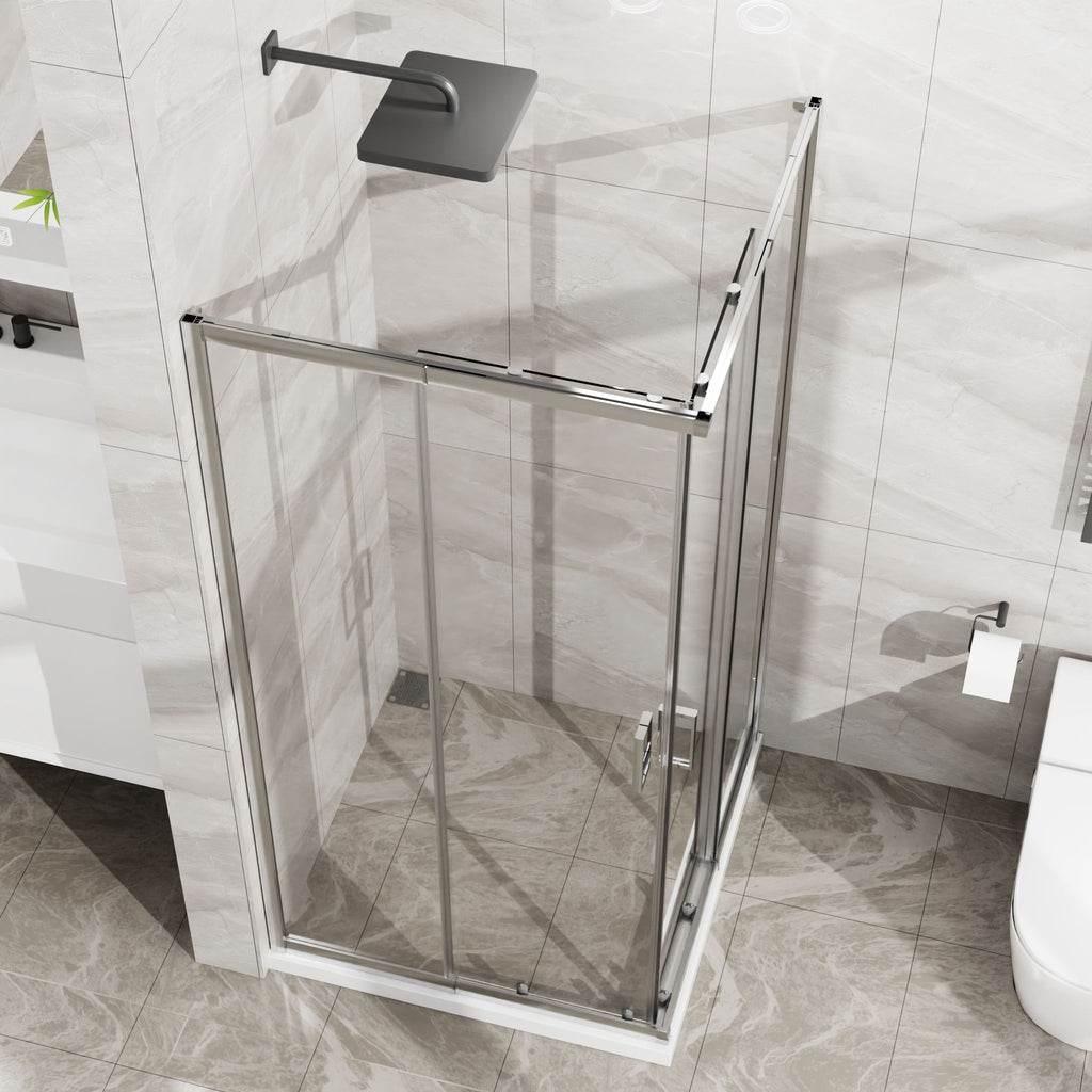 Square Corner Shower Enclosure, Adjustable Frame