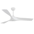 52" Ceiling Fan With Remote Control, Quiet Reversible DC Motor, For Indoor Outdoor Use - White