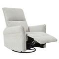 360° Swivel Rocker Recliner Chair, Swive Nursery Rocking Chair With Pull Ring, Glide Chair For Livin Room - Gray