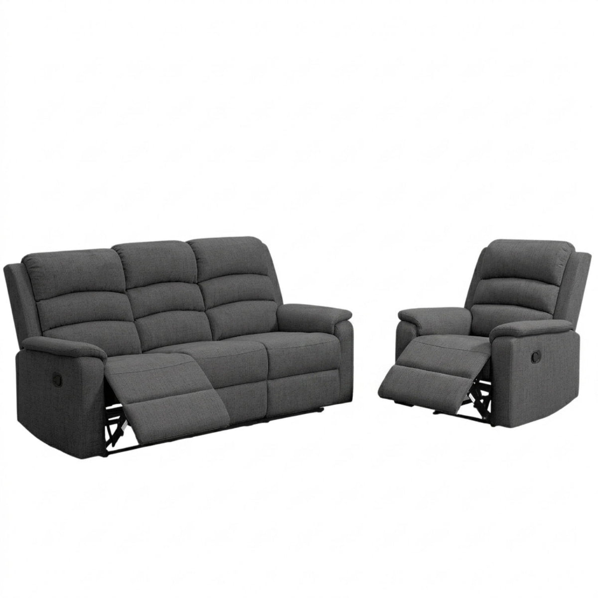 Modern Living Room Set With Manual Recliner