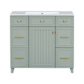 Bathroom Vanity With Ceramic Sink, Soft Close Doors, Adjustable Shelves