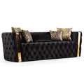 Naomi - Button Tufted Sofa - Black