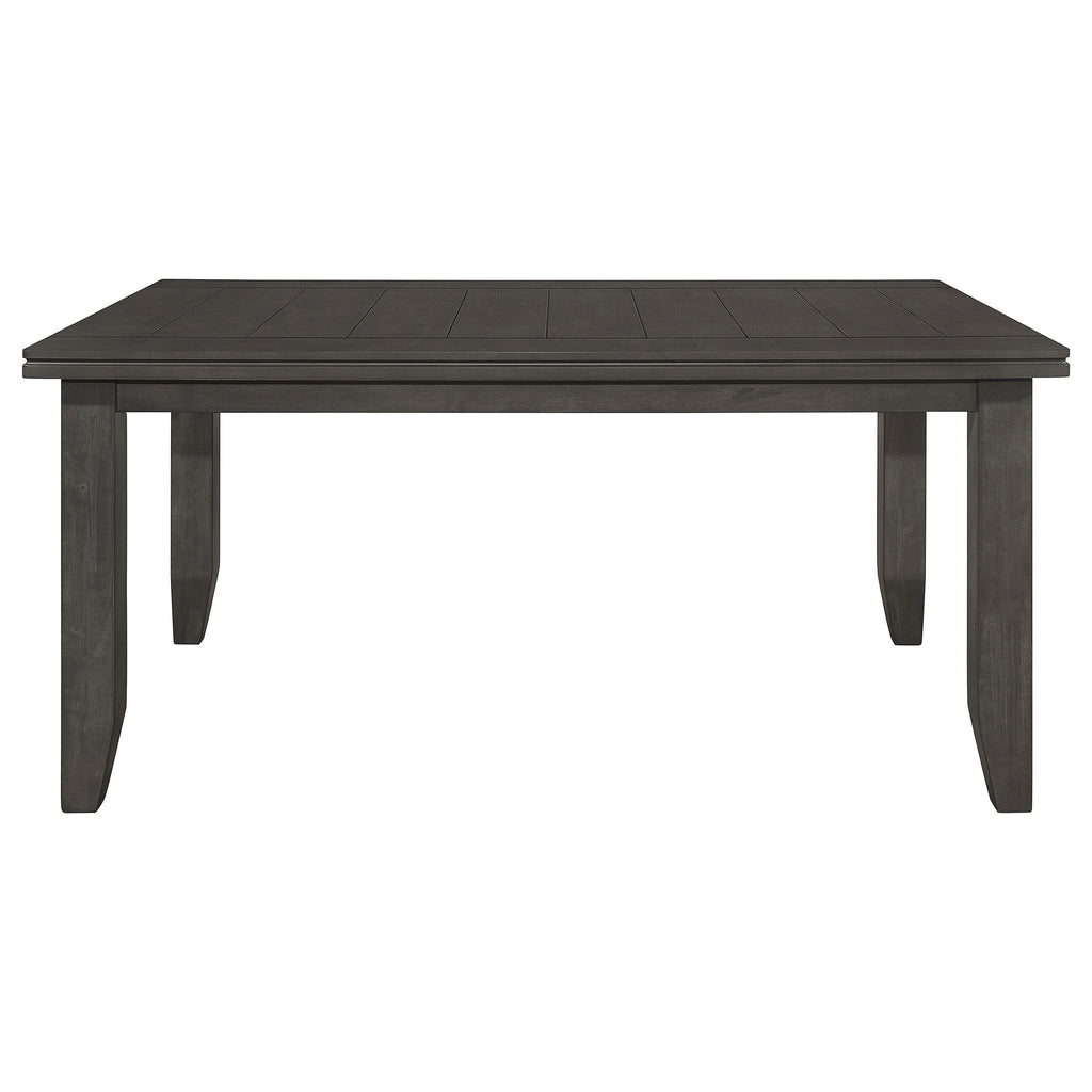 Dexter - Rectangular Plank Top Dining Table - Dark Gray