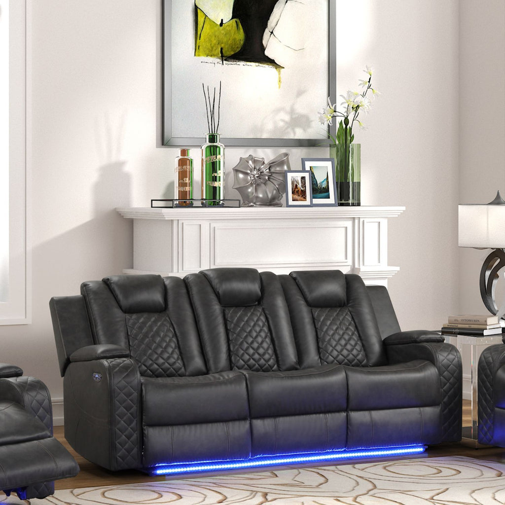 Benz - Power Reclining Sofa With LED Lighting