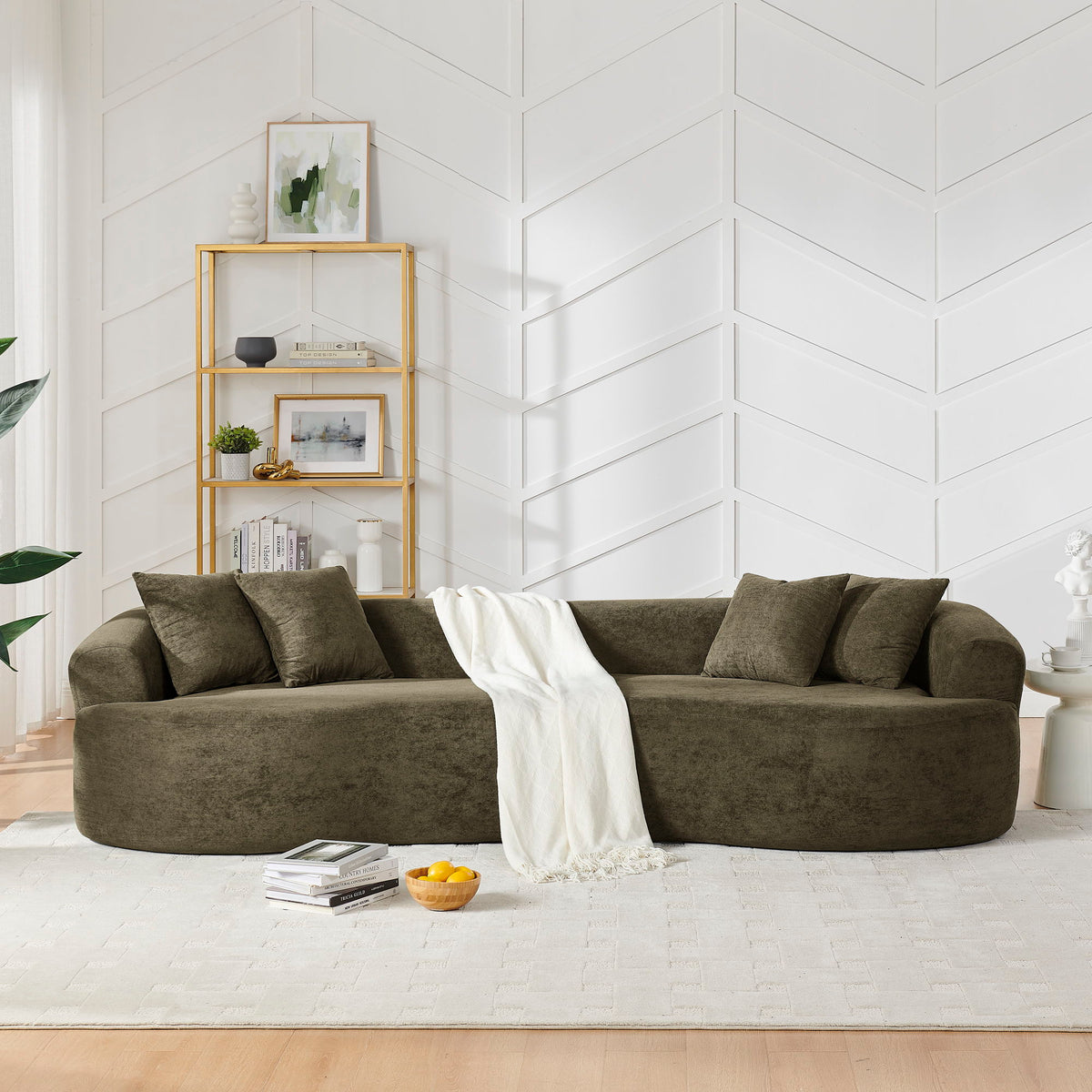 4 Seater Curved Cloud Sectional Sofa