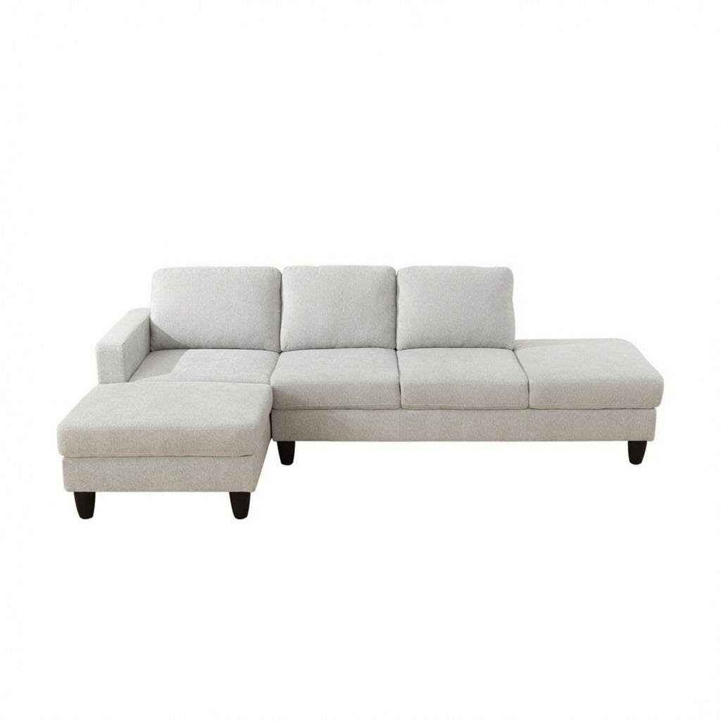 L - Shaped Sectional Sofa With Chaise & Ottoman