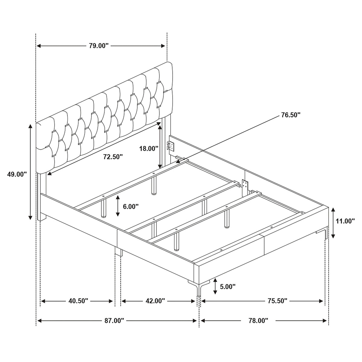 Lexie - Tufted Panel Bed