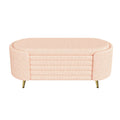 Modern Oval Storage Ottoman With Upholstery