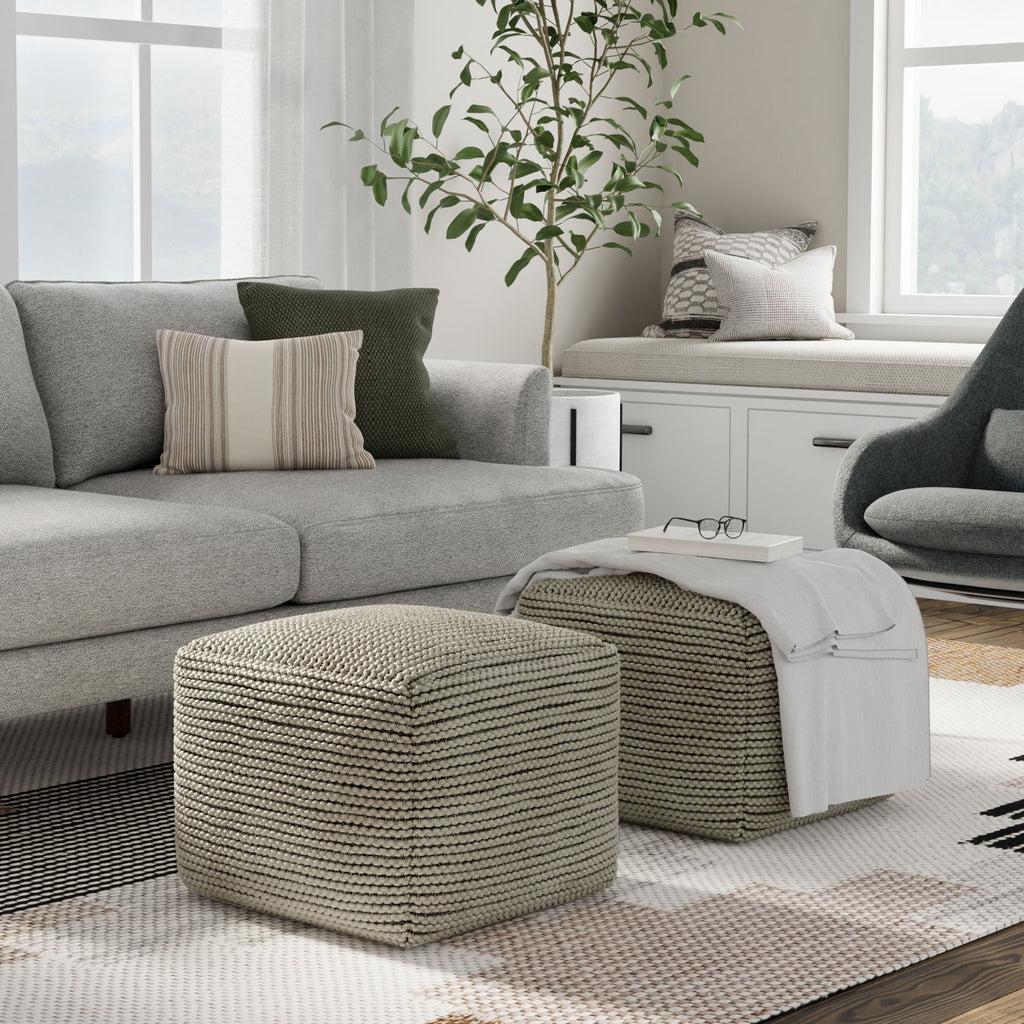 Eastmont - Outdoor / Indoor Pouf - Cream