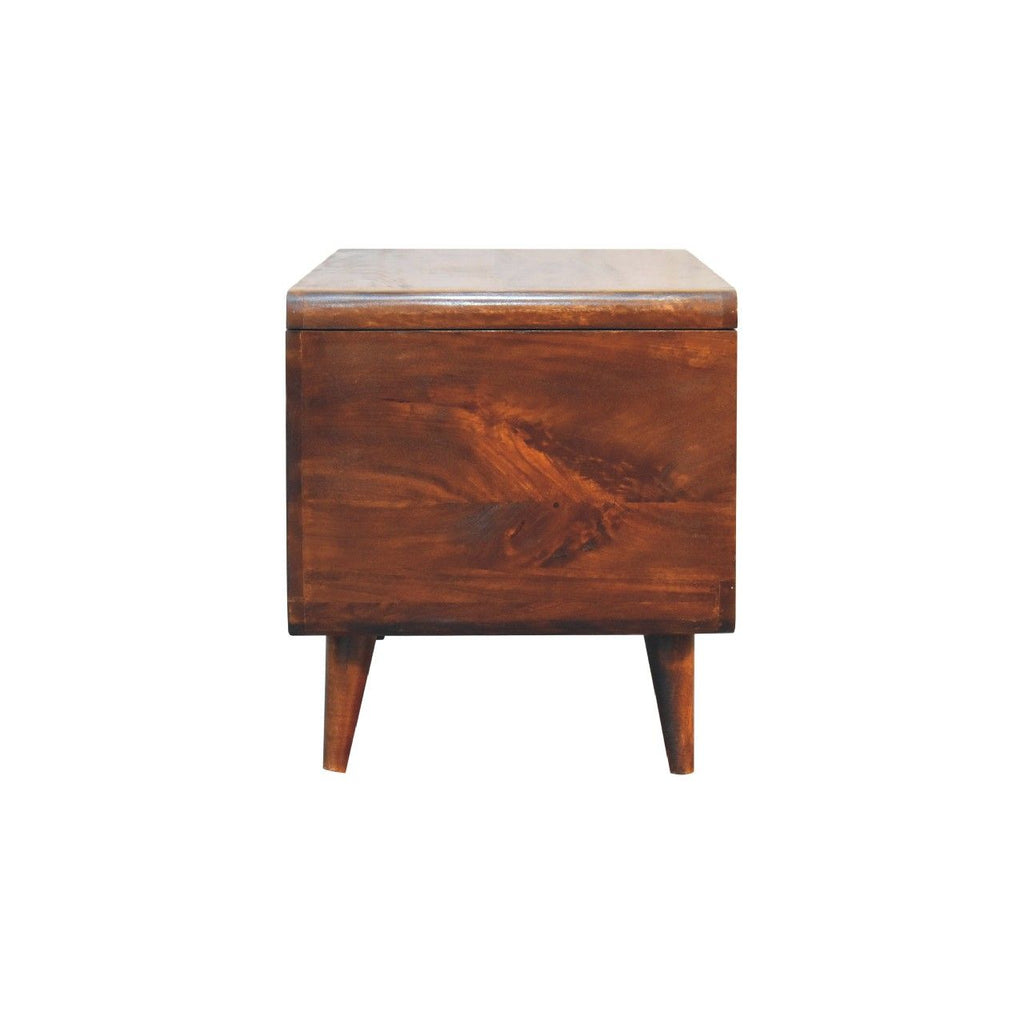 Curved Blanket Box - Chestnut