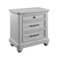 3 Drawer Nightstand With USB - Gray - Wood