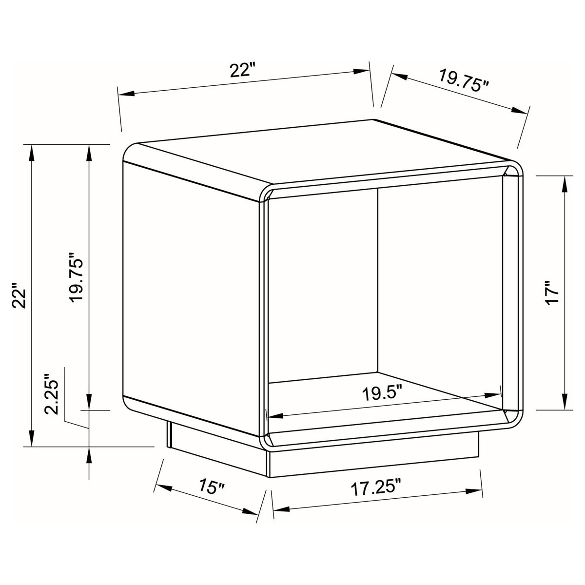 Fletcher - Table With Open Shelf