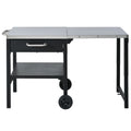 Foldable Outdoor Kitchen Cart With Storage For Patio