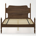Retro 4 Poster Platform Bed Frame With Curved Tall Headboard