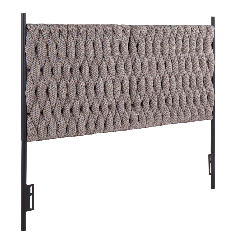 Braided Matisse - Queen Size Headboard - Gray
