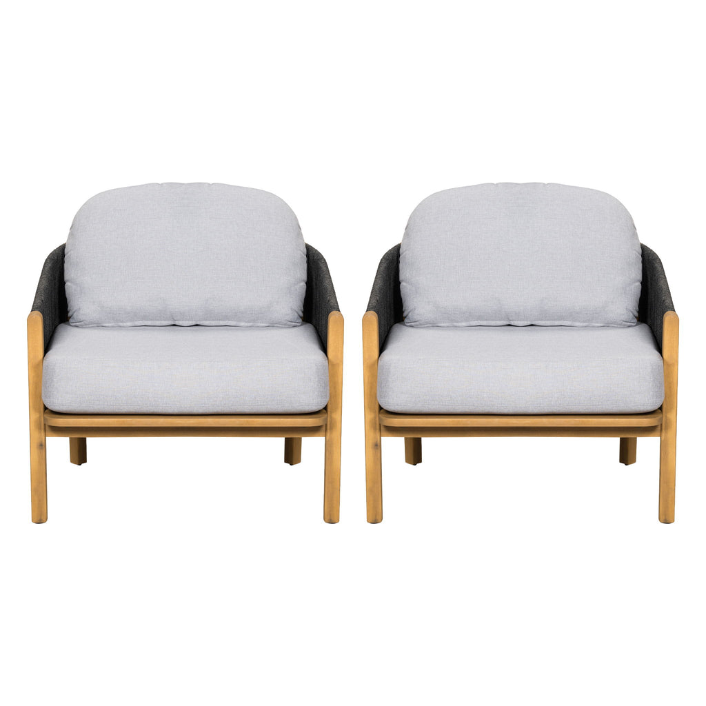 Grotta - Outdoor Wood Club Chair (Set of 2)