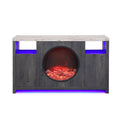 Nancy - Entertainment Unit With Bluetooth Speaker And LED Lighting - Gray