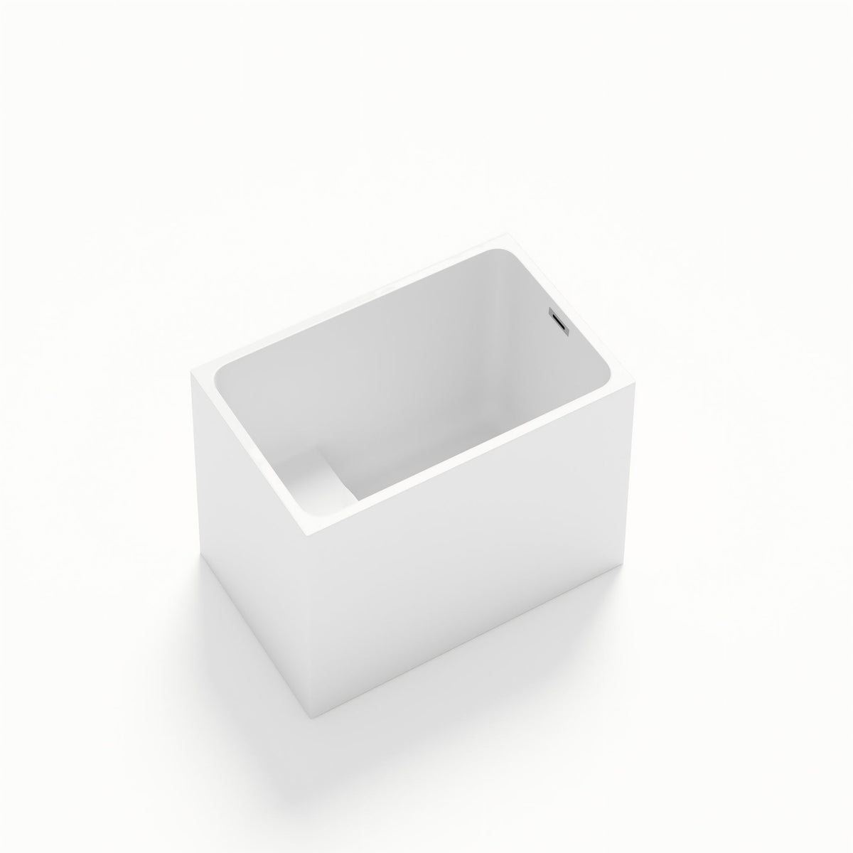 Gloss Freestanding Bathtub With Built In Seat