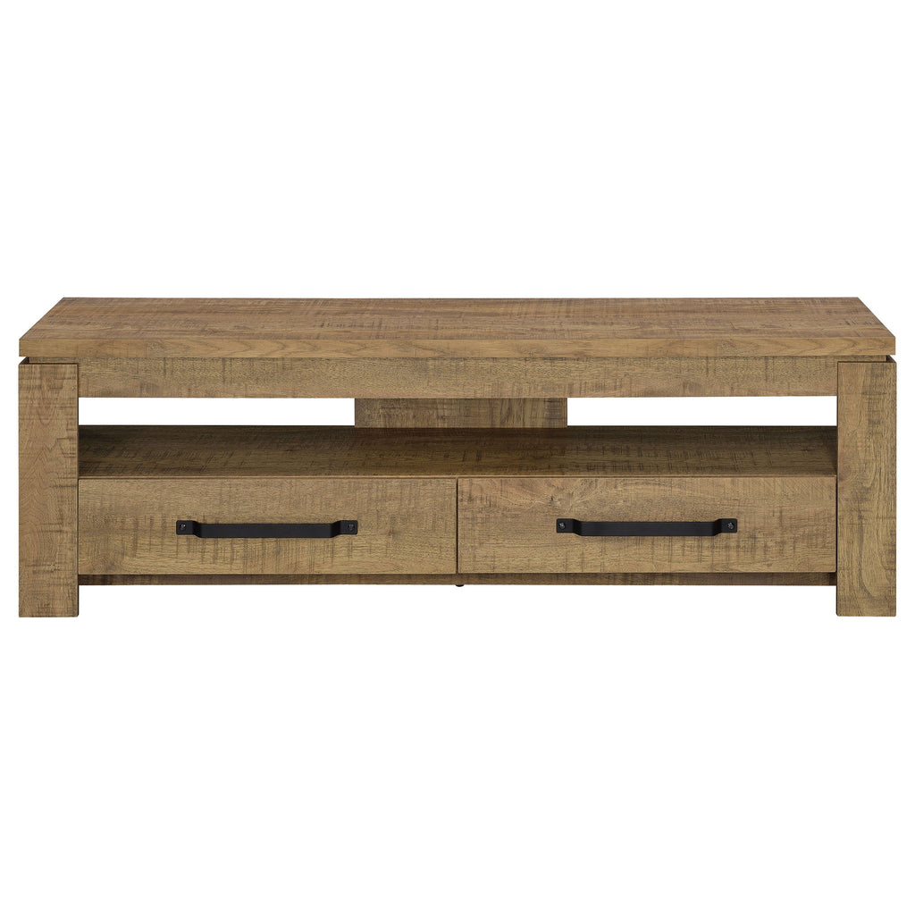 Tesoro - TV Stand With 2 Drawers - Mango Color