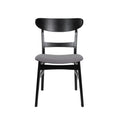 Dining Chair With Upholstered Seat - Dark Gray