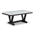 Dining Table With V - Legs Rectangular Furniture - Antique Black
