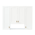 30" Bathroom Cabinet With 5 Adjustable Shelves, Wall Mounted Medicine Cabinet - White