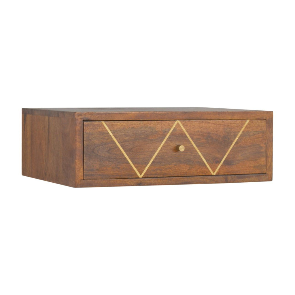 Floating Bedside Table - Chestnut