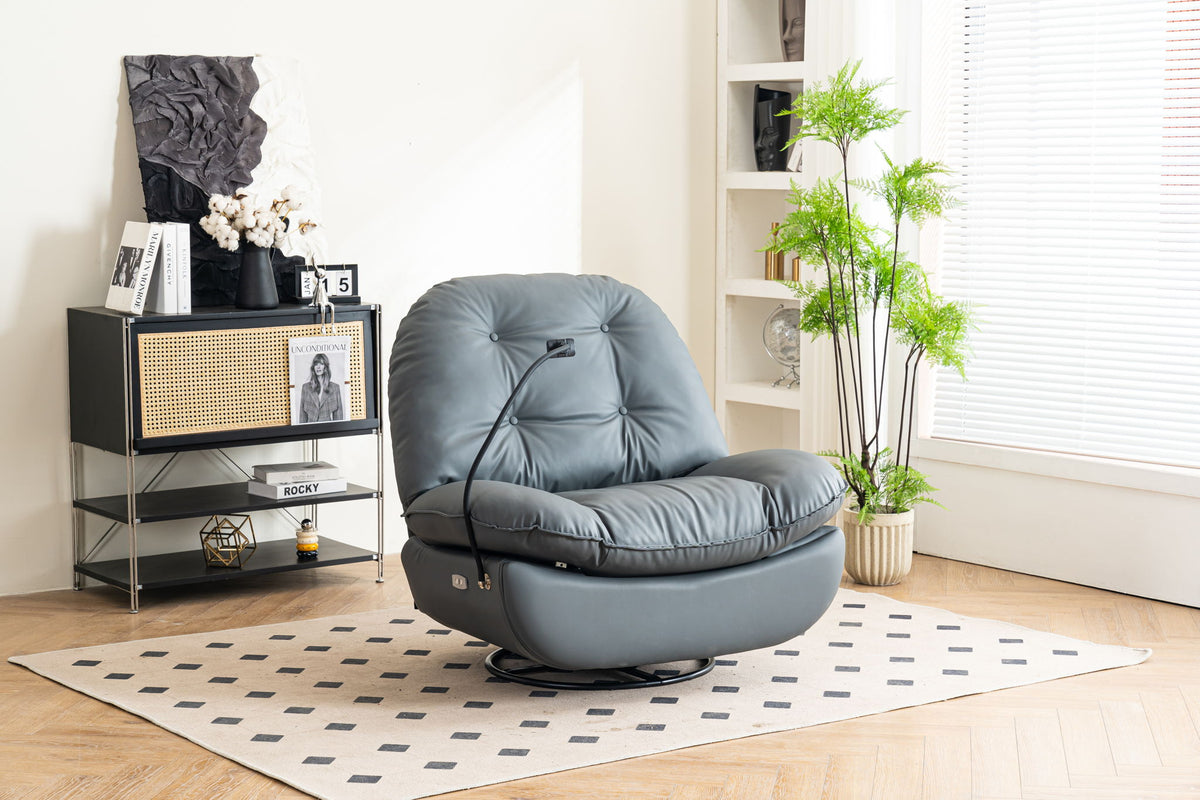 Power Recliner Swivel Glider USB Charger With tooth Music Player, Sleep, Working, Game And Leisure
