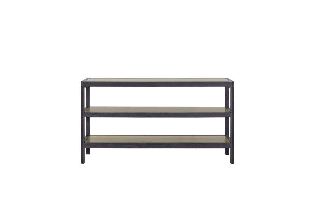 Console Table With Insets - Black
