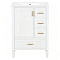 Modern Bathroom Vanity With Sink, Soft Close Doors, 3 Drawers