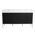 Freestanding Bathroom Vanity With Resin Sink And Storage Cabinet