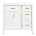 Bathroom Vanity With Sink, Soft Close Doors, 4 Storage Drawers
