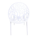 Dining Chair, Transparent Shell Design For Home (Set of 4) - White