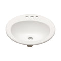 20 X 18" Modern Ceramic Oval Undermount Bathroom Sink With 3 Faucet Holes - White