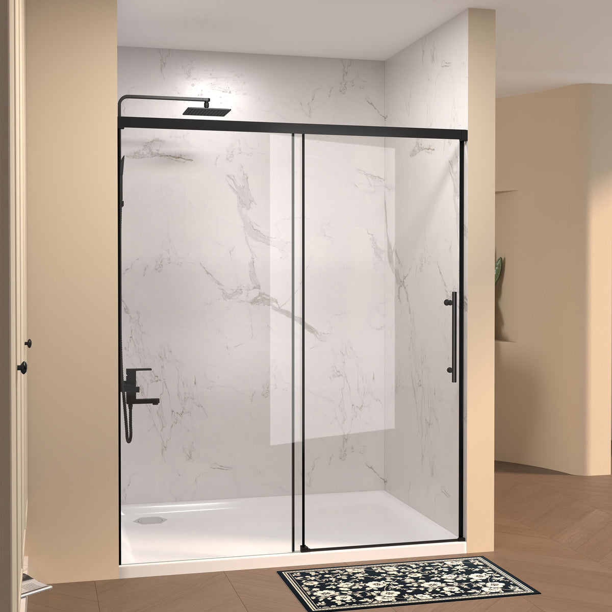 Frameless Single Sliding Shower Door