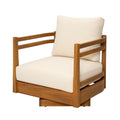 Outdoor Smooth Swivel Chair With Cushions