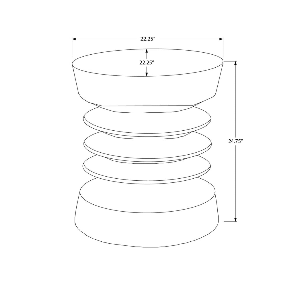 Contemporary Round Accent Table Indoor / Outdoor