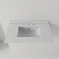 Basin Sink, 0.6" Ultra Thin Profile, Triple Faucet Holes