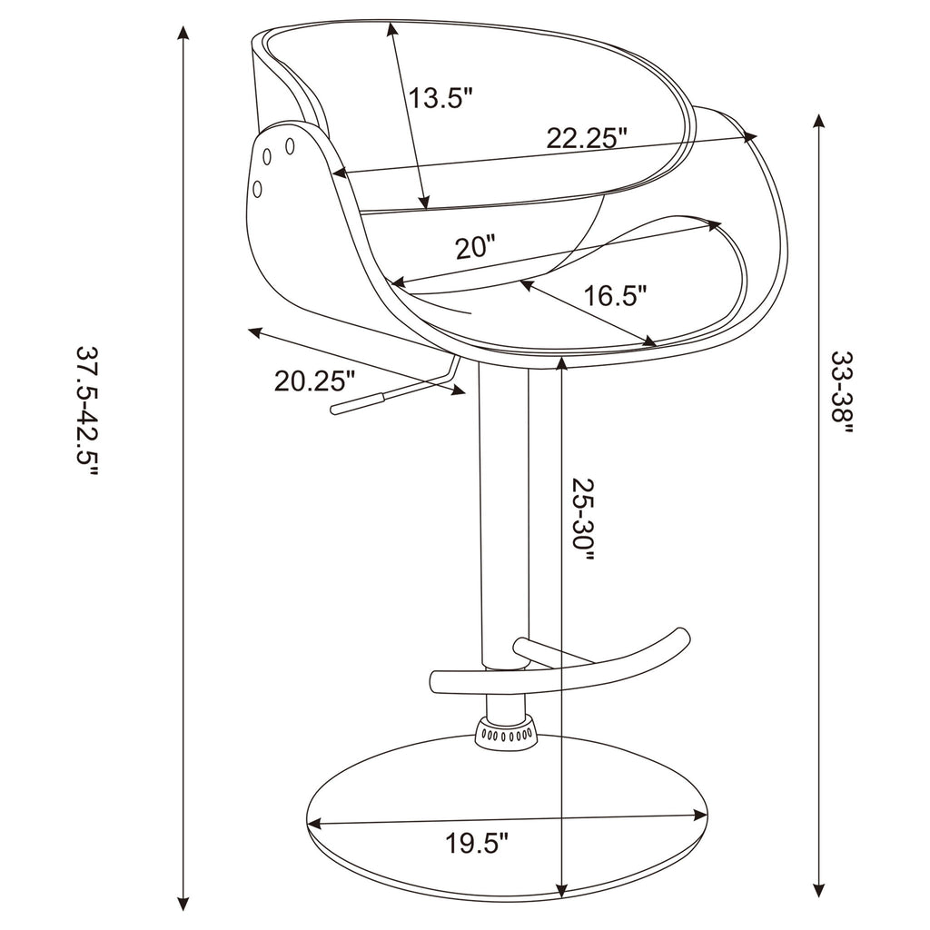 Ergonomic Adjustable Bar Stool