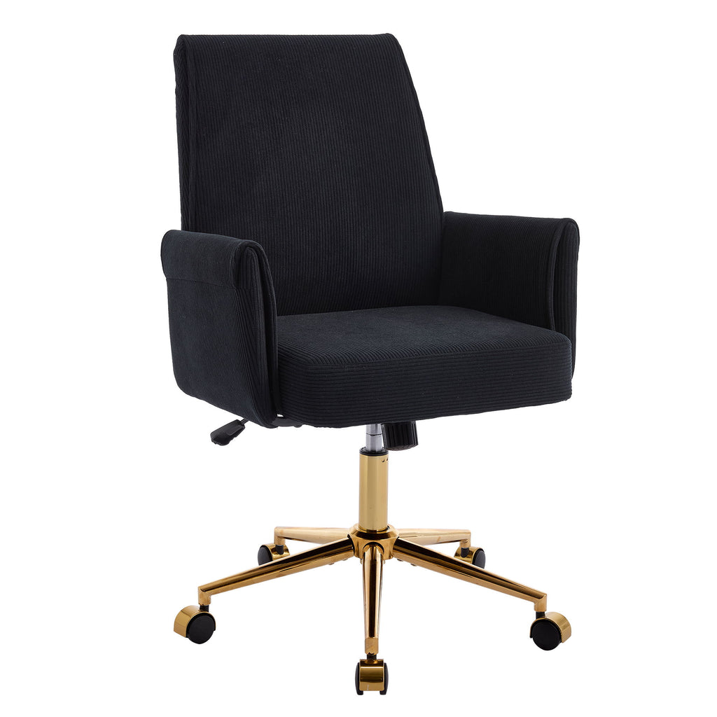 Ergonomic Mid-Back Office Chair With Striped Fabric