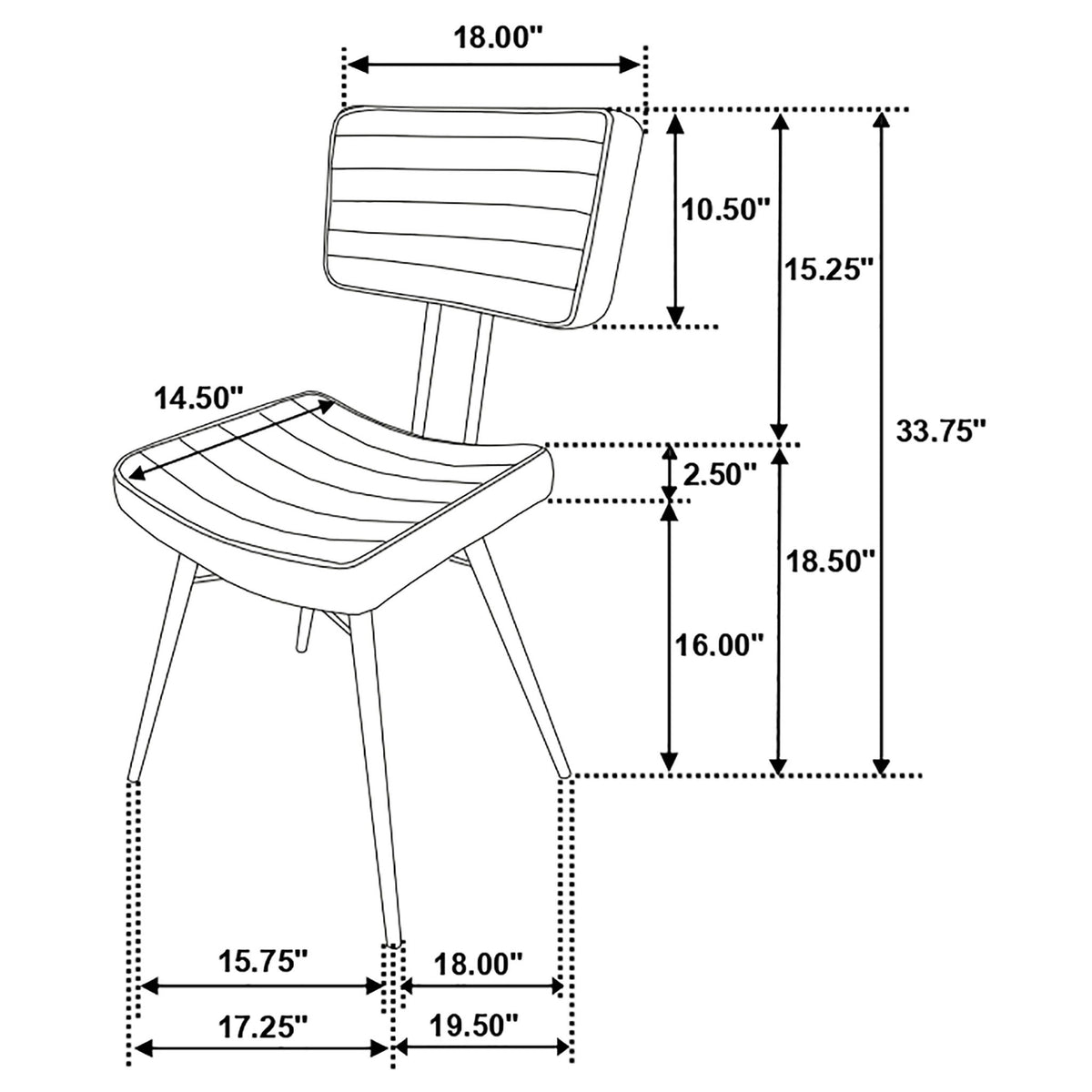 Molly - Upholstered Dining Chair (Set of 2) - Espresso