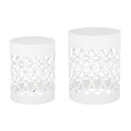 Outdoor Metal S/2 End Table