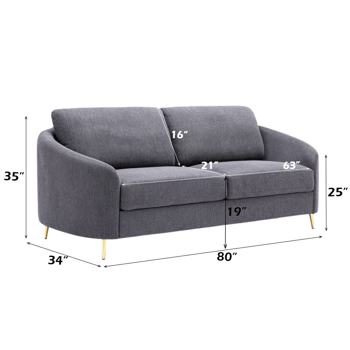 Sofa - Gray - Linen