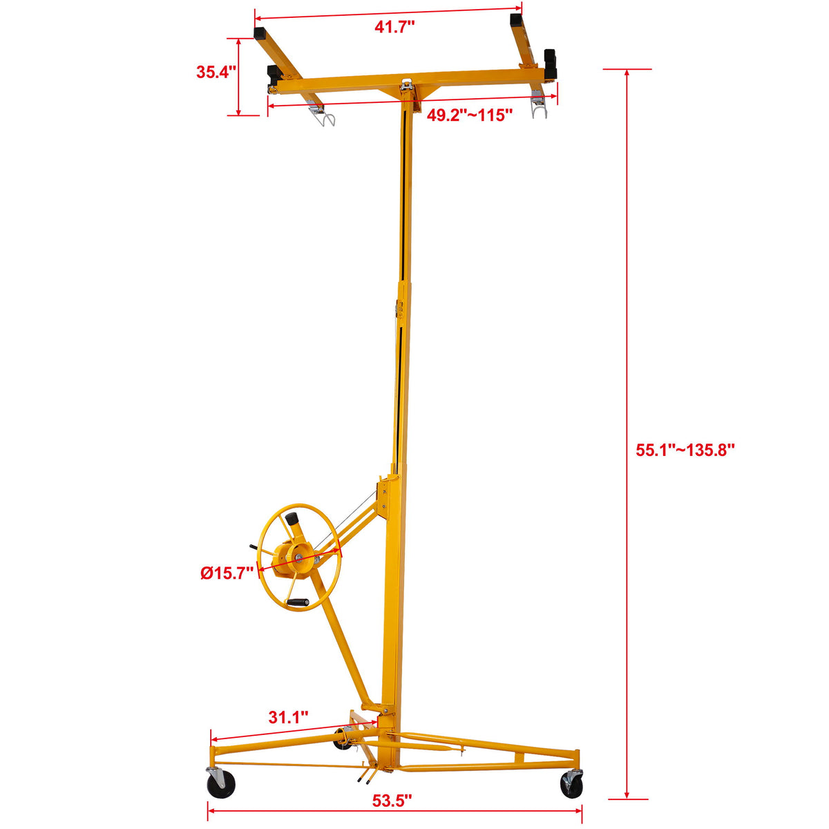 Heavy Duty Drywall Lift Panel Hoist With Adjustable Height And Safety Features