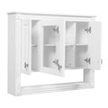 Wall-Mounted Bathroom Cabinet With Mirror And Open Shelf - White