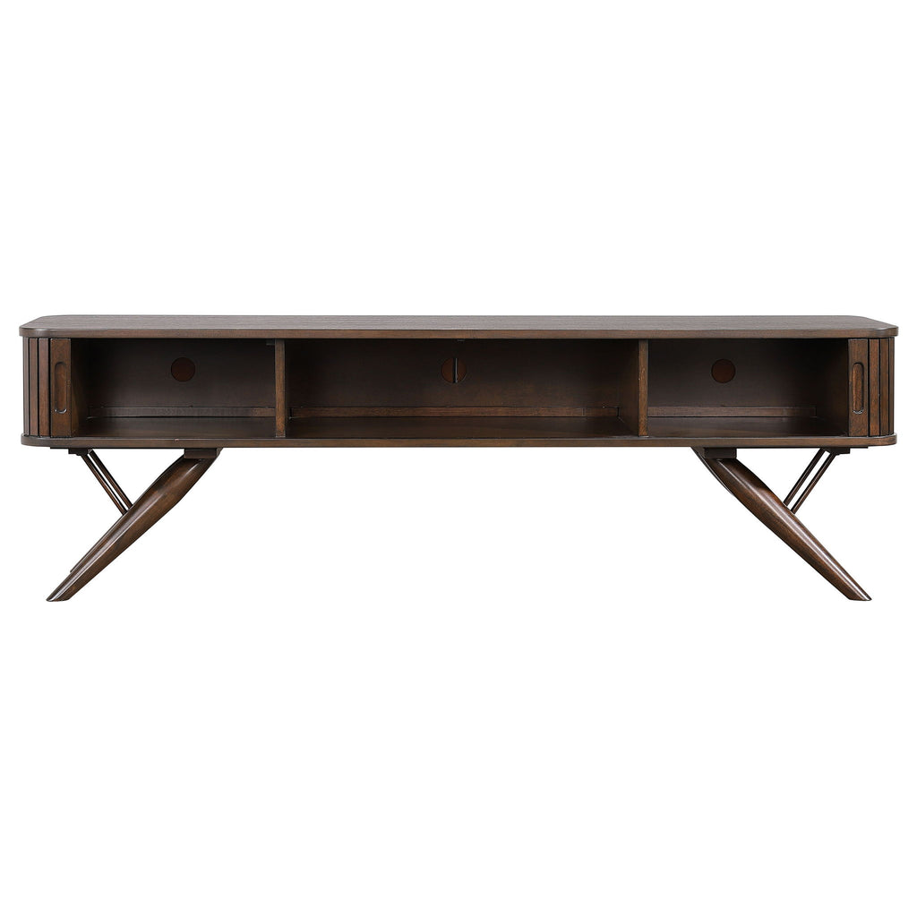 Stewart - TV Stand With Sliding Doors - Walnut