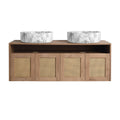 Bathroom Vanity With Art Sink, 2 Soft Close Doors, Float Mounting Design