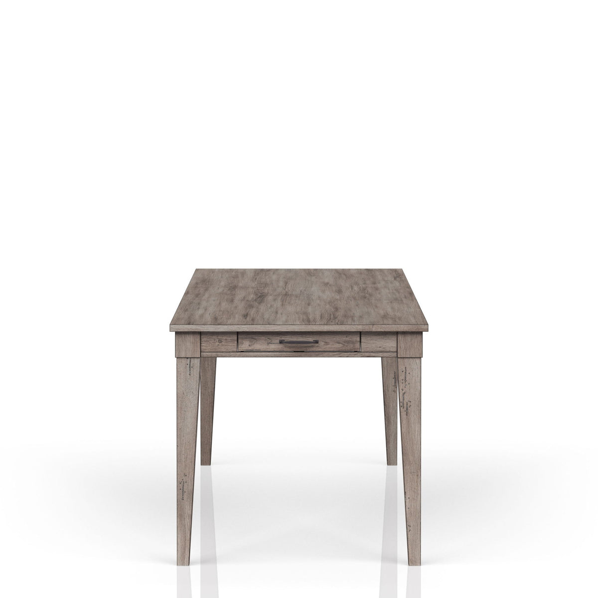 Rustic Dining Table 2 Storage Drawers And Leaf - Gray